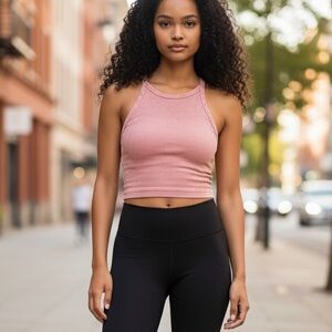 NWOT Free People FP Movement XS/S Pink Happiness Runs Cropped Tank